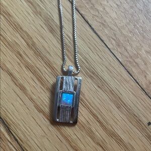 Silpada RARE Vintage sterling 925 Opal Pendant with original chain. Collectible!